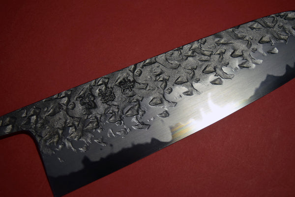 ●Japanese Chef Knife Kisuke Manaka Kurogane Series Blue 1 Tsuchime Gyuto 210mm 4.19