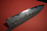●Japanese Chef Knife Kisuke Manaka Kurogane Series Blue 1 Tsuchime Gyuto 210mm 4.19