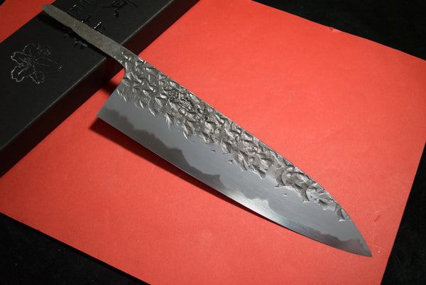 ●Japanese Chef Knife Kisuke Manaka Kurogane Series Blue 1 Tsuchime Gyuto 240mm 4.19
