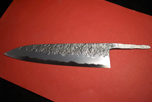 ●Japanese Chef Knife Kisuke Manaka Kurogane Series Blue 1 Tsuchime Gyuto 240mm 4.19