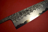 ●Japanese Chef Knife Kisuke Manaka Kurogane Series Blue 1 Tsuchime Gyuto 240mm 4.19
