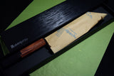 ●Japanese Chef Knife Isamitsu White 1 Stainless Cladding Black Santoku 180mm 4.26