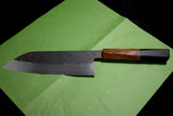 ●Japanese Chef Knife Isamitsu White 1 Stainless Cladding Black Santoku 180mm 4.26