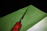 ●Japanese Chef Knife Isamitsu White 1 Stainless Cladding Black Santoku 180mm 4.26