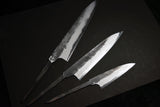 ●Japanese Chef Knife Mazaki Naoki White 2 Black Nashiji Petty 90mm-150mm-180mm Japan 4.26