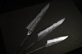 ●Japanese Chef Knife Mazaki Naoki White 2 Black Nashiji Petty 90mm-150mm-180mm Japan 4.26