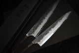 ●Japanese Chef Knife Mazaki Naoki White 2 Black Nashiji Sujihiki 270-300mm 4.26