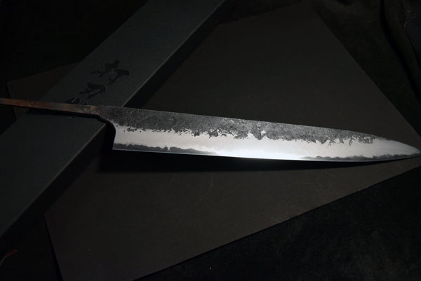 ●Japanese Chef Knife Mazaki Naoki White 2 Black Nashiji Sujihiki 270-300mm 4.26
