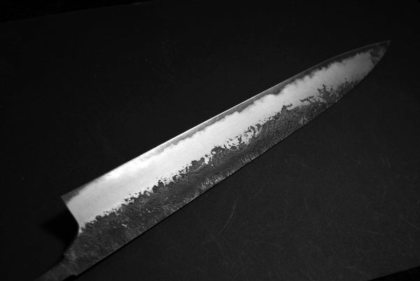 ●Japanese Chef Knife Mazaki Naoki White 2 Black Nashiji Sujihiki 270-300mm 4.26