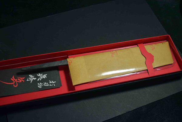 ●Japanese Chef Knife Mazaki Naoki White 2 Kuro Nashiji Nakiri 180mm 4.25 / 3