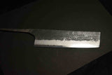●Japanese Chef Knife Mazaki Naoki White 2 Kuro Nashiji Nakiri 180mm 4.25 / 3