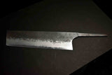 ●Japanese Chef Knife Mazaki Naoki White 2 Kuro Nashiji Nakiri 180mm 4.25 / 3
