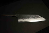●Japanese Chef Knife Mazaki Naoki White 2 Kuro Nashiji Santoku 180mm 4.25 / 2