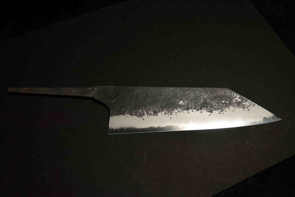 ●Japanese Chef Knife Mazaki Naoki White 2 Kuro Nashiji Santoku 180mm 4.25 / 2