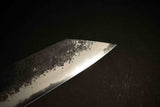 ●Japanese Chef Knife Mazaki Naoki White 2 Kuro Nashiji Santoku 180mm 4.25 / 2