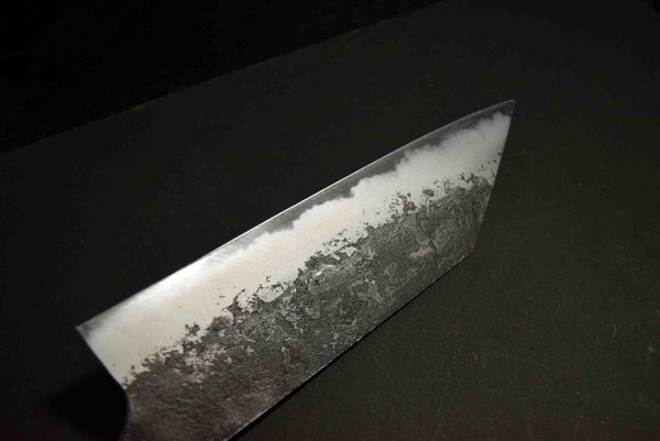 ●Japanese Chef Knife Mazaki Naoki White 2 Kuro Nashiji Santoku 180mm 4.25 / 2