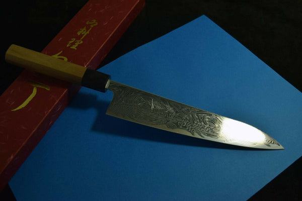 Japanese Chef / Kitchen knives Ikyu Molybdenum Damascus Gyuto 210mm Y14 (IF_2614894D)★