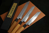 Japanese Chef Knife Ikyu by Itsuo Doi Aogami 1 Suminagashi Kiritsuke 210-270mm（IF_0BDE0FDD)★