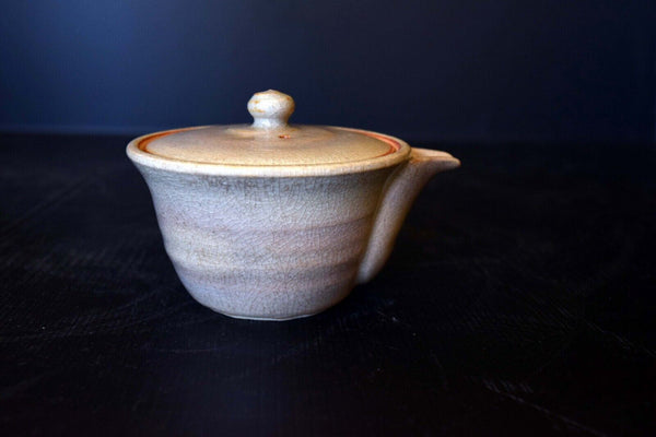 Japanese Ceramic Hagi ware Small Teapot & Yunomi Set Vtg. Pottery from Japan 001 F/S