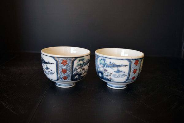 Japanese Bowl Set Vtg Porcelain Kobachi from Japan 007 F/S