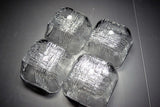 Japanese Aderia Pressed Glass*Mint* Square Bowl 4pcs Set Vtg  from Japan 035 F/S