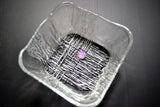 Japanese Aderia Pressed Glass*Mint* Square Bowl 4pcs Set Vtg  from Japan 035 F/S