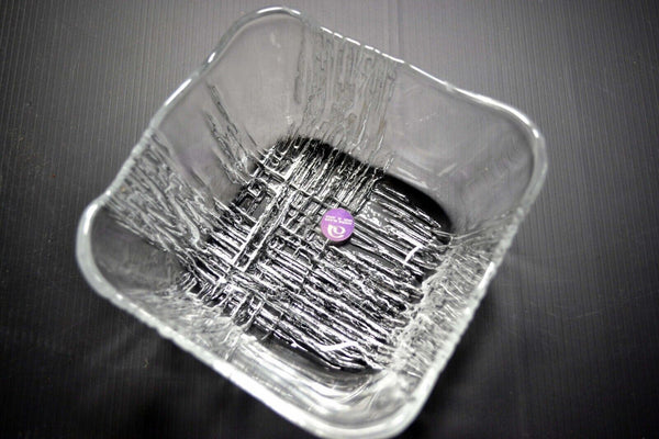 Japanese Aderia Pressed Glass*Mint* Square Bowl 4pcs Set Vtg  from Japan 035 F/S