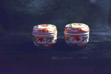 Japanese Kiyomizu Ware Ceramic Lidded Small Kaiseki Bowl Vtg. Pottery 2pcs 038 F/S