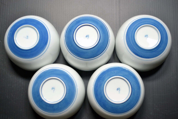 Japanese Mint Arita Ware Ceramic Teapot 1pcs  & Yunomi 5pcs Set Vtg. Pottery 044 F/S