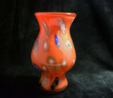 Japanese Kamei Art Glass Vase Vtg from Osaka Japan 048 F/S