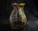 Japanese Kamei Art Glass Vase Vtg from Osaka Japan 049 F/S