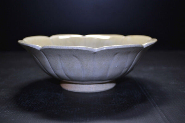 Japanese Ceramic Snack Bowl Vtg Kashibachi Pottery Flower Shape from Japan 055 F/S