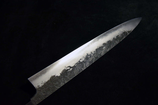 Japanese Chef Knife Mazaki Naoki Hon Sanmai Blue 2 Black Sujihiki 300mm Japan