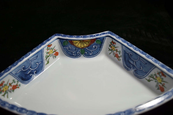 Japanese Kiyomizu Ware Ceramic Sashimi Kaiseki Plate 5pcs Vtg. Pottery Japan 059 F/S