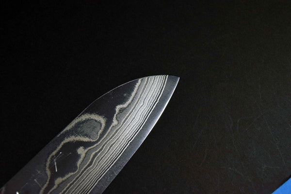Japanese Chef Knife Sakai Keiichi 10A Nickel Suminagashi Santoku 150mm