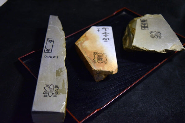 Japanese Natural Whetstone Palm Size Koppa 3 x Assort 1218g for razor *F/S TK122