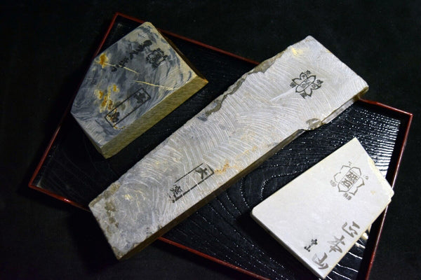 Japanese Natural Whetstone Palm Size Koppa 3 x Assort 1157g for razor *F/S TK127