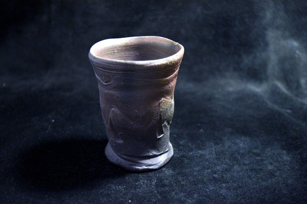 Japanese Ceramic Bizen ware Yunomi Tea Cup Vtg. from Okayama Pref. Japan 079