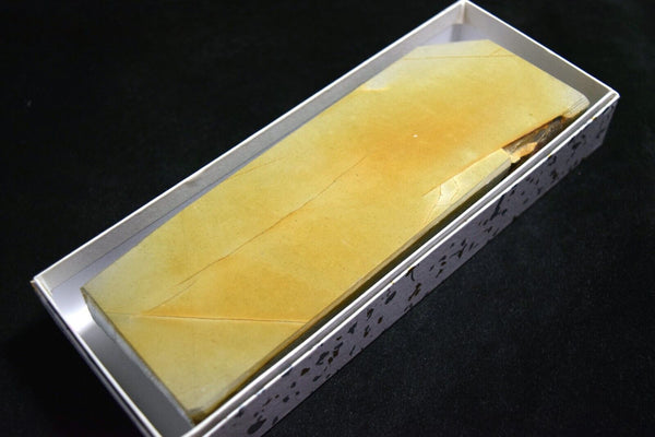 Japanese Natural Whetstone Shohonyama Nakayama Suita with 'Maruka' Stamp 975g