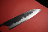 Japanese Chef Knife Mazaki Naoki White 2 Kuro Nashiji Bullnose Gyuto 210mm (A)