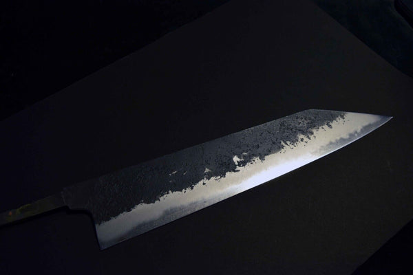 Chef Knife Mazaki Naoki Hon Sanmai Blue 2 Black Nashiji Kiritsuke Gyuto 240mm