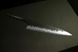 Mazaki White 2 Kuro-Nashiji Gyuto 180mm & Indigo Handle