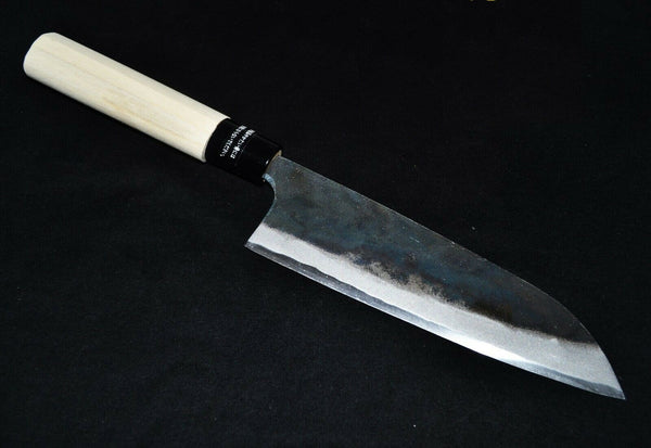 Japanese Kitchen / Chef knives Blue Steel Core Tosauchi Black Santoku 170mm from Japan F/S